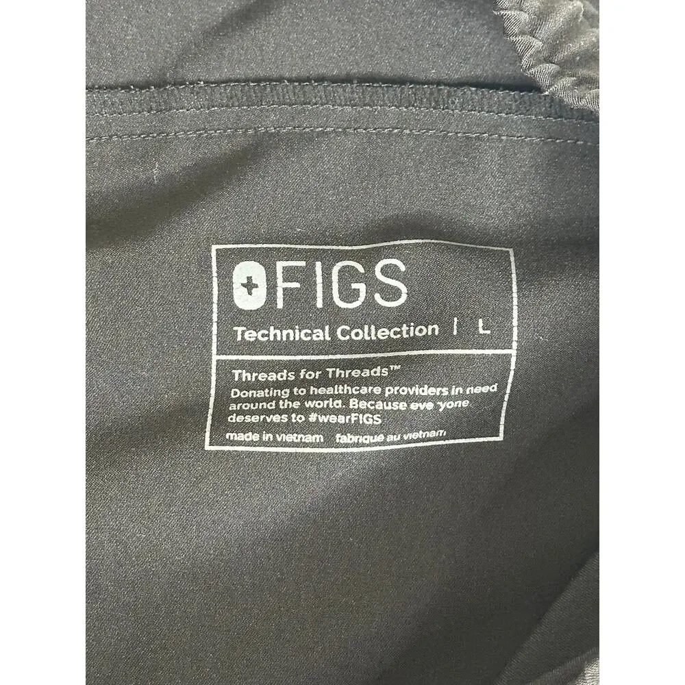 FIGS Technical Collection Tansen Scrub Pants Large L Black White Floral Men